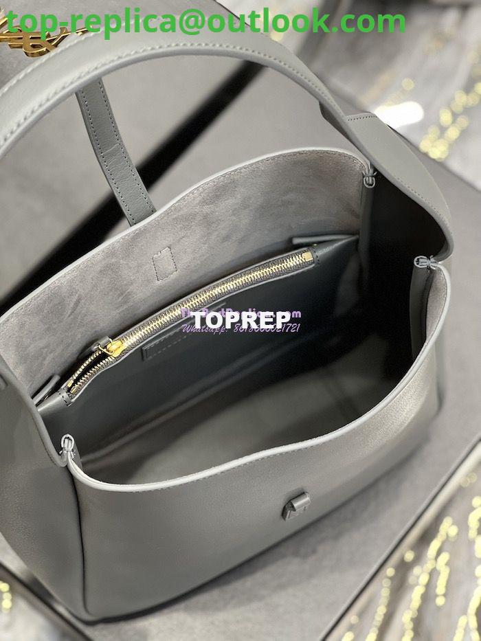 Replica YSL Saint Laurent Le 5 À 7 Soft Small Hobo Bag In Smooth Leather 713938 Storm 10 Replica YSL Saint Laurent Le 5 À 7 Soft Small Hobo Bag In Smooth Leather 713938 Storm 10