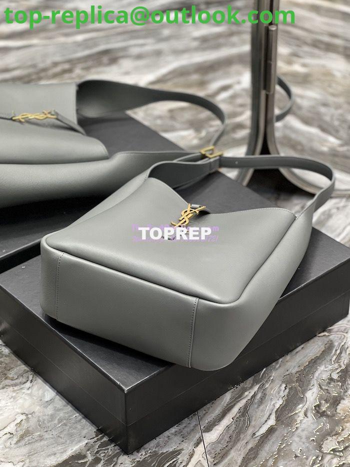 Replica YSL Saint Laurent Le 5 À 7 Soft Small Hobo Bag In Smooth Leather 713938 Storm 11 Replica YSL Saint Laurent Le 5 À 7 Soft Small Hobo Bag In Smooth Leather 713938 Storm 11