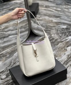 Replica YSL Saint Laurent Le 5 À 7 Soft Small Hobo Bag In Smooth Leather 713938 Blanc 2