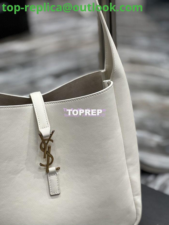 Replica YSL Saint Laurent Le 5 À 7 Soft Small Hobo Bag In Smooth Leather 713938 Blanc 4 Replica YSL Saint Laurent Le 5 À 7 Soft Small Hobo Bag In Smooth Leather 713938 Blanc 4