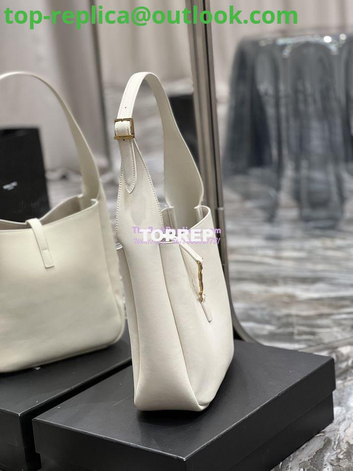 Replica YSL Saint Laurent Le 5 À 7 Soft Small Hobo Bag In Smooth Leather 713938 Blanc 8 Replica YSL Saint Laurent Le 5 À 7 Soft Small Hobo Bag In Smooth Leather 713938 Blanc 8