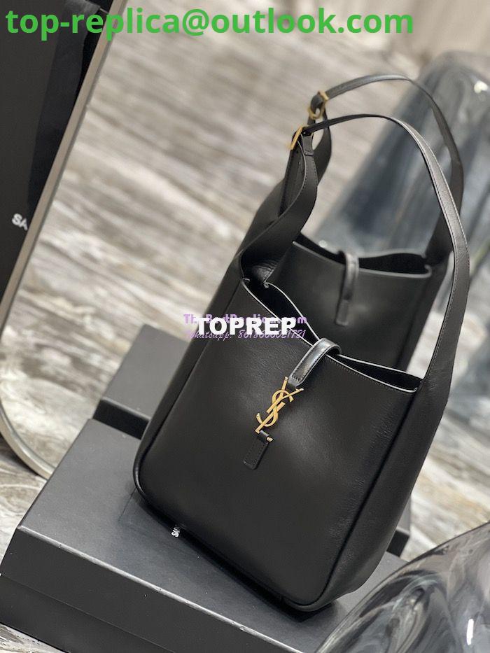 Replica YSL Saint Laurent Le 5 À 7 Soft Small Hobo Bag In Smooth Leather 713938 Black 4 Replica YSL Saint Laurent Le 5 À 7 Soft Small Hobo Bag In Smooth Leather 713938 Black 4