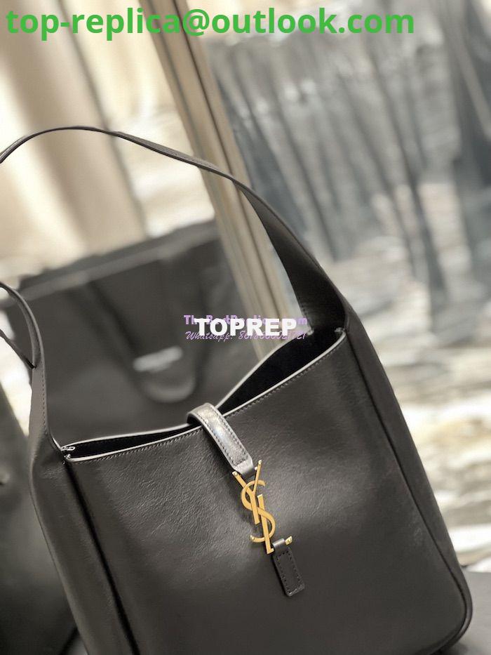 Replica YSL Saint Laurent Le 5 À 7 Soft Small Hobo Bag In Smooth Leather 713938 Black 5 Replica YSL Saint Laurent Le 5 À 7 Soft Small Hobo Bag In Smooth Leather 713938 Black 5