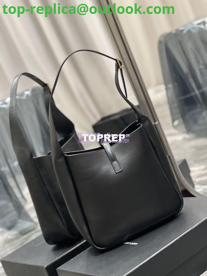 Replica YSL Saint Laurent Le 5 À 7 Soft Small Hobo Bag In Smooth Leather 713938 Black 10 Replica YSL Saint Laurent Le 5 À 7 Soft Small Hobo Bag In Smooth Leather 713938 Black 10