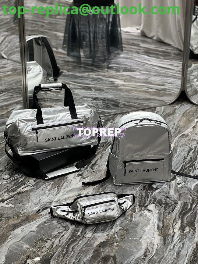 Replica YSL Saint Laurent Nuxx Backpack In Metallized Nylon 623698 Platinum Replica YSL Saint Laurent Nuxx Backpack In Metallized Nylon 623698 Platinum
