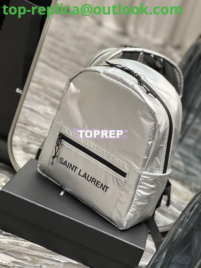 Replica YSL Saint Laurent Nuxx Backpack In Metallized Nylon 623698 Platinum 3 Replica YSL Saint Laurent Nuxx Backpack In Metallized Nylon 623698 Platinum 3