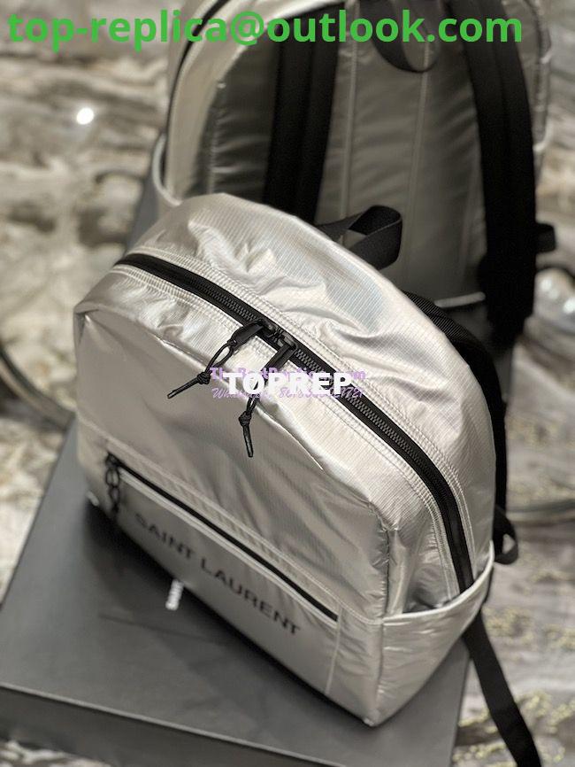 Replica YSL Saint Laurent Nuxx Backpack In Metallized Nylon 623698 Platinum 6 Replica YSL Saint Laurent Nuxx Backpack In Metallized Nylon 623698 Platinum 6