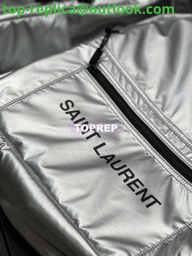 Replica YSL Saint Laurent Nuxx Backpack In Metallized Nylon 623698 Platinum 7 Replica YSL Saint Laurent Nuxx Backpack In Metallized Nylon 623698 Platinum 7