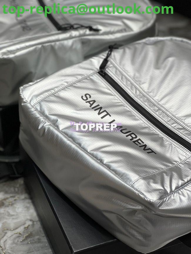 Replica YSL Saint Laurent Nuxx Backpack In Metallized Nylon 623698 Platinum 10 Replica YSL Saint Laurent Nuxx Backpack In Metallized Nylon 623698 Platinum 10