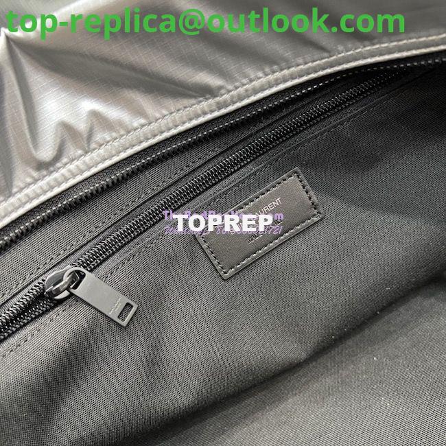Replica YSL Saint Laurent Nuxx Duffle In Metallized Nylon 581374 Platinum 10 Replica YSL Saint Laurent Nuxx Duffle In Metallized Nylon 581374 Platinum 10