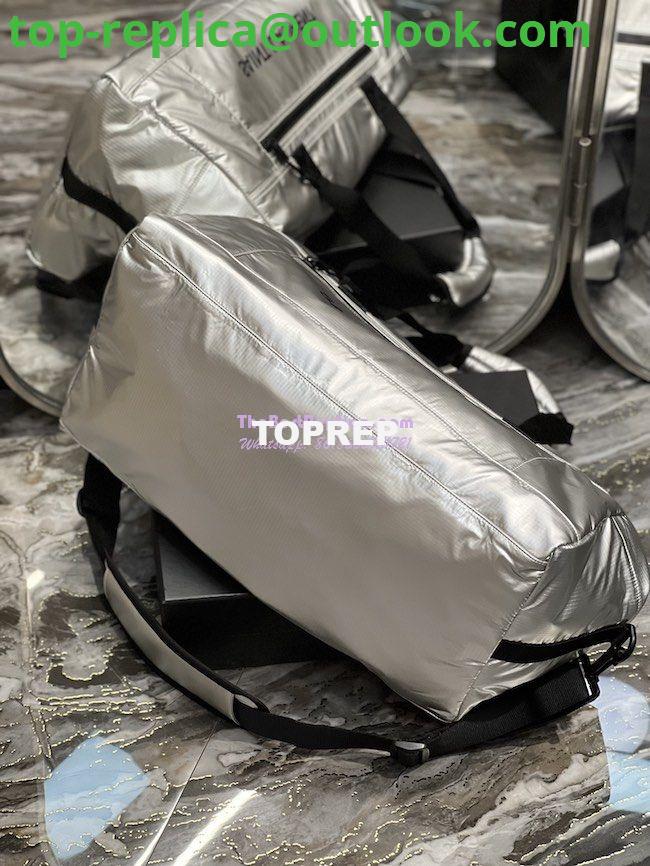 Replica YSL Saint Laurent Nuxx Duffle In Metallized Nylon 581374 Platinum 12 Replica YSL Saint Laurent Nuxx Duffle In Metallized Nylon 581374 Platinum 12