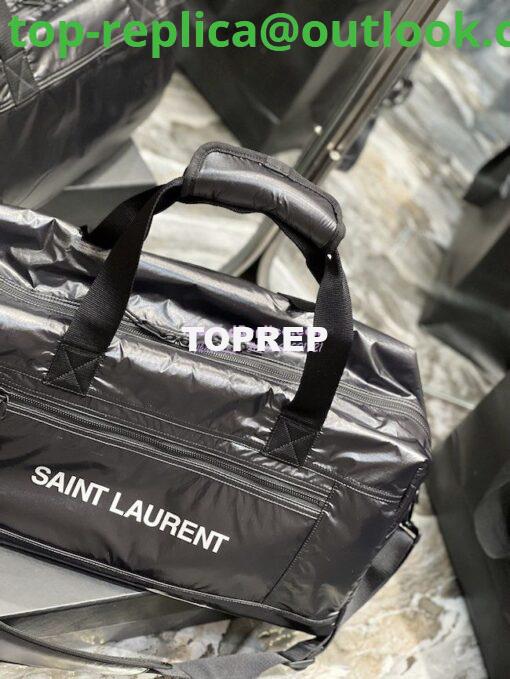 Replica YSL Saint Laurent Nuxx Duffle In Nylon 581374 Black 4