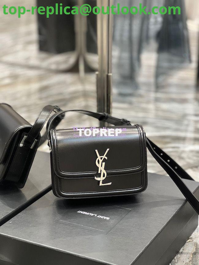Replica YSL Saint Laurent Solferino Soft Satchel In Box Leather 635025 Black Silver Hardware 3 Replica YSL Saint Laurent Solferino Soft Satchel In Box Leather 635025 Black Silver Hardware 3