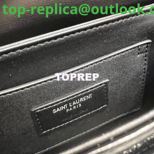 Replica YSL Saint Laurent Solferino Soft Satchel In Box Leather 635025 Black Silver Hardware 9