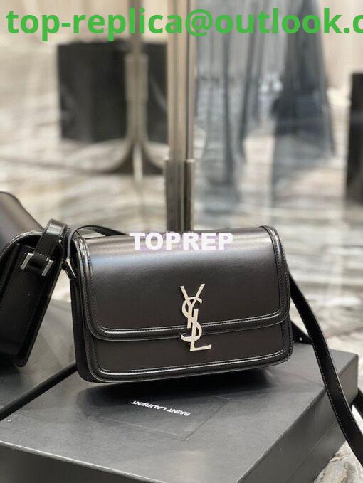 Replica YSL Saint Laurent Solferino Soft Satchel In Box Leather 635025 Black Silver Hardware 13