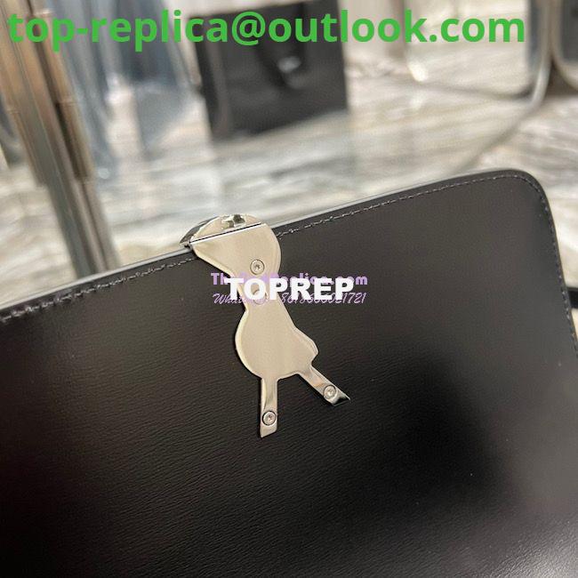 Replica YSL Saint Laurent Solferino Soft Satchel In Box Leather 635025 Black Silver Hardware 20 Replica YSL Saint Laurent Solferino Soft Satchel In Box Leather 635025 Black Silver Hardware 20