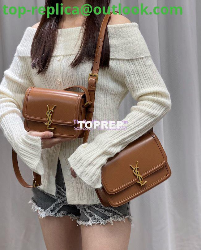 Replica YSL Saint Laurent Solferino Soft Satchel In Box Leather 635025 Dark Honey 2 Replica YSL Saint Laurent Solferino Soft Satchel In Box Leather 635025 Dark Honey 2