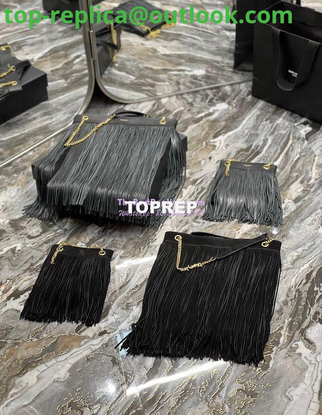 Replica YSL Saint Laurent Grace Large Hobo Bag In Lambskin 6337521 Black Replica YSL Saint Laurent Grace Large Hobo Bag In Lambskin 6337521 Black