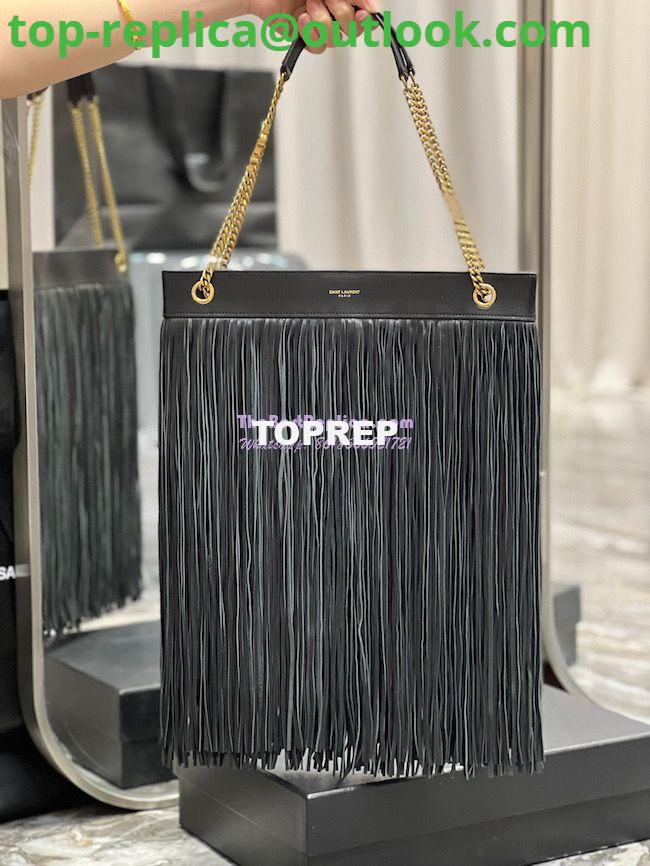 Replica YSL Saint Laurent Grace Large Hobo Bag In Lambskin 6337521 Black 2 Replica YSL Saint Laurent Grace Large Hobo Bag In Lambskin 6337521 Black 2