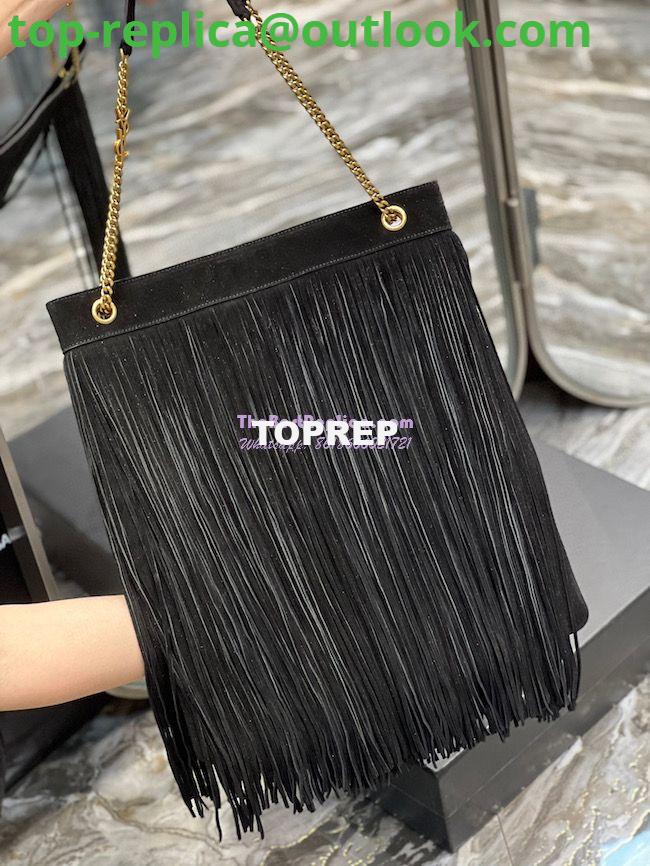 Replica YSL Saint Laurent Grace Large Hobo Bag In Suede 6337521 Black 5 Replica YSL Saint Laurent Grace Large Hobo Bag In Suede 6337521 Black 5