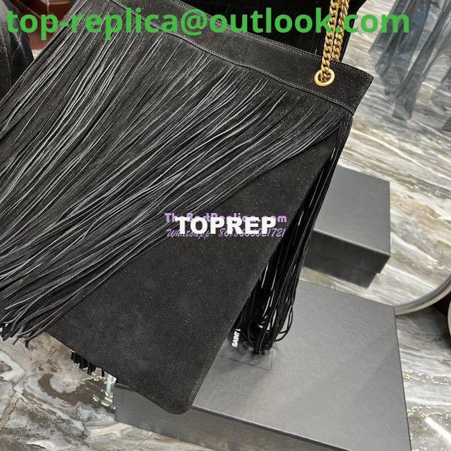 Replica YSL Saint Laurent Grace Large Hobo Bag In Suede 6337521 Black 6 Replica YSL Saint Laurent Grace Large Hobo Bag In Suede 6337521 Black 6