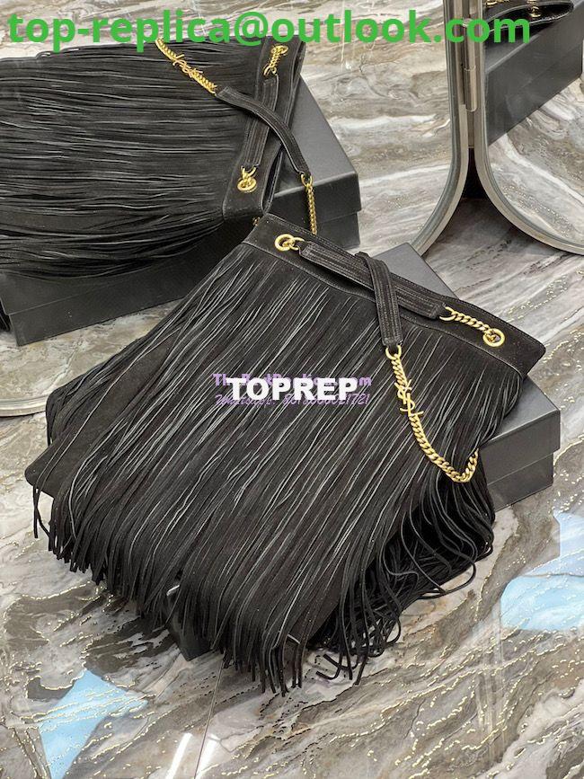 Replica YSL Saint Laurent Grace Large Hobo Bag In Suede 6337521 Black 7 Replica YSL Saint Laurent Grace Large Hobo Bag In Suede 6337521 Black 7