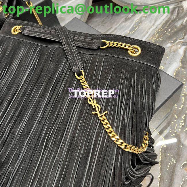 Replica YSL Saint Laurent Grace Large Hobo Bag In Suede 6337521 Black 8 Replica YSL Saint Laurent Grace Large Hobo Bag In Suede 6337521 Black 8