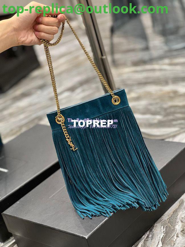 Replica YSL Saint Laurent Grace Small Chain Bag In Suede 6337530 Sea Turquoise 2 Replica YSL Saint Laurent Grace Small Chain Bag In Suede 6337530 Sea Turquoise 2