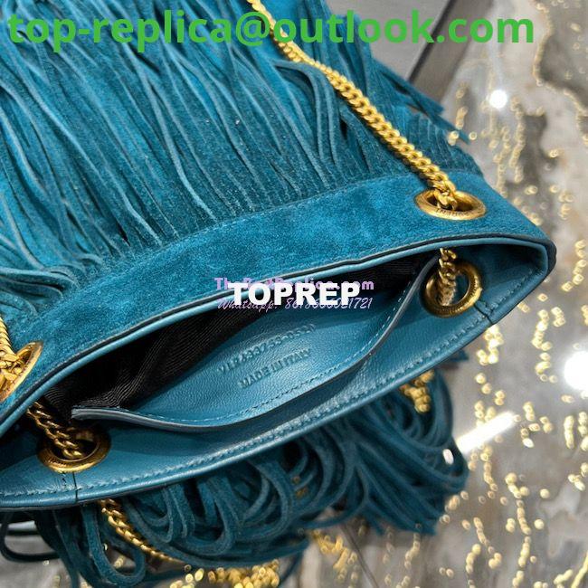 Replica YSL Saint Laurent Grace Small Chain Bag In Suede 6337530 Sea Turquoise 10 Replica YSL Saint Laurent Grace Small Chain Bag In Suede 6337530 Sea Turquoise 10