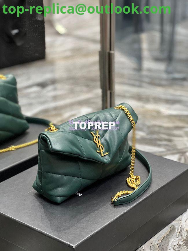 Replica YSL Saint Laurent Mini Loulou Puffer Toy Bag In Quilted Lambskin Dark Green 2 Replica YSL Saint Laurent Mini Loulou Puffer Toy Bag In Quilted Lambskin Dark Green 2