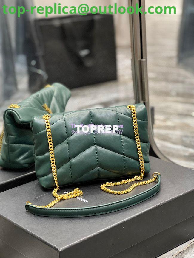 Replica YSL Saint Laurent Mini Loulou Puffer Toy Bag In Quilted Lambskin Dark Green 9 Replica YSL Saint Laurent Mini Loulou Puffer Toy Bag In Quilted Lambskin Dark Green 9