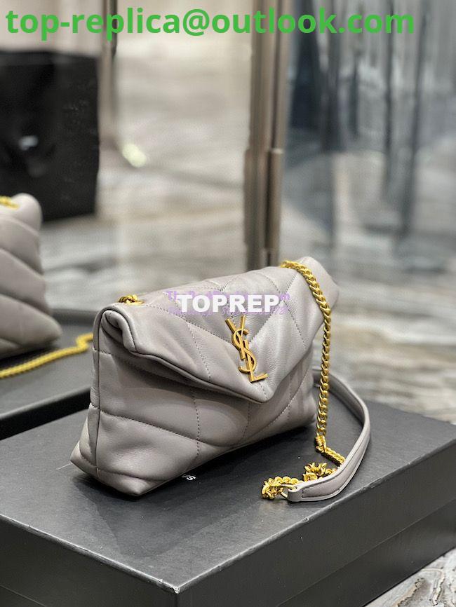 Replica YSL Saint Laurent Mini Loulou Puffer Toy Bag In Quilted Lambskin Fog 4 Replica YSL Saint Laurent Mini Loulou Puffer Toy Bag In Quilted Lambskin Fog 4