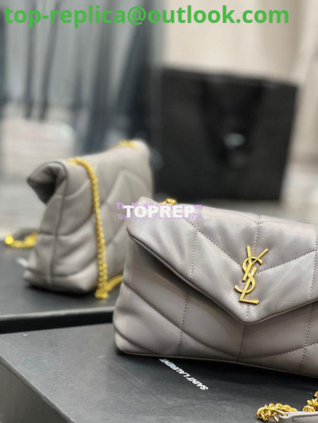 Replica YSL Saint Laurent Mini Loulou Puffer Toy Bag In Quilted Lambskin Fog 5 Replica YSL Saint Laurent Mini Loulou Puffer Toy Bag In Quilted Lambskin Fog 5