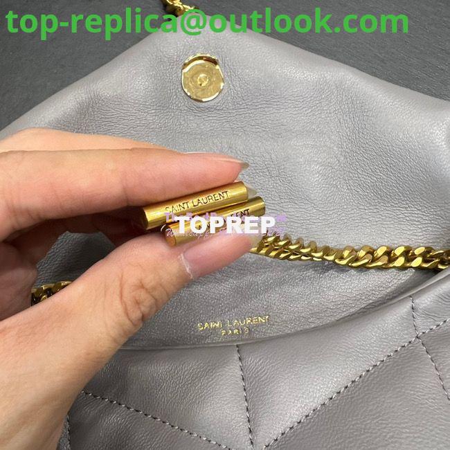 Replica YSL Saint Laurent Mini Loulou Puffer Toy Bag In Quilted Lambskin Fog 8 Replica YSL Saint Laurent Mini Loulou Puffer Toy Bag In Quilted Lambskin Fog 8