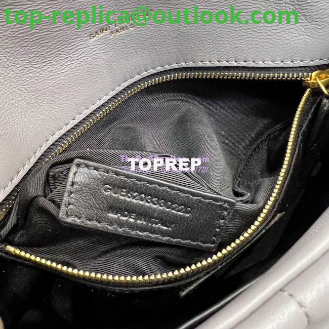 Replica YSL Saint Laurent Mini Loulou Puffer Toy Bag In Quilted Lambskin Fog 10 Replica YSL Saint Laurent Mini Loulou Puffer Toy Bag In Quilted Lambskin Fog 10