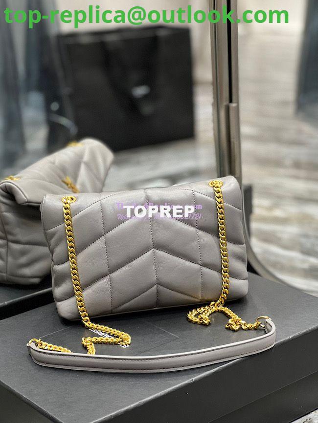 Replica YSL Saint Laurent Mini Loulou Puffer Toy Bag In Quilted Lambskin Fog 11 Replica YSL Saint Laurent Mini Loulou Puffer Toy Bag In Quilted Lambskin Fog 11