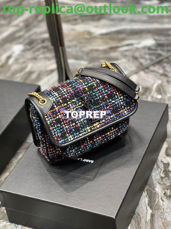 Replica YSL Saint Laurent Niki Multicolour Tweed Small Medium Shoulder Bag 633158 5 Replica YSL Saint Laurent Niki Multicolour Tweed Small Medium Shoulder Bag 633158 5