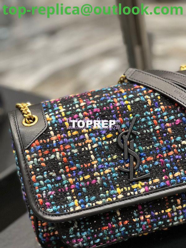 Replica YSL Saint Laurent Niki Multicolour Tweed Small Medium Shoulder Bag 633158 8 Replica YSL Saint Laurent Niki Multicolour Tweed Small Medium Shoulder Bag 633158 8