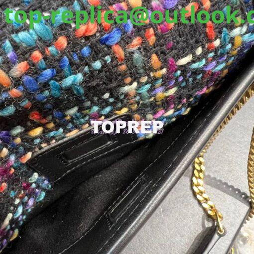 Replica YSL Saint Laurent Niki Multicolour Tweed Small Medium Shoulder Bag 633158 11