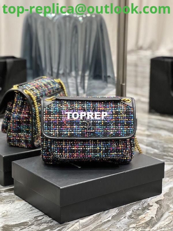 Replica YSL Saint Laurent Niki Multicolour Tweed Small Medium Shoulder Bag 633158 15 Replica YSL Saint Laurent Niki Multicolour Tweed Small Medium Shoulder Bag 633158 15
