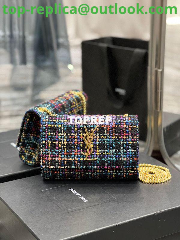 Replica YSL Saint Laurent Kate Chain Wallet With Tassel In Multicolour Tweed 452159 Replica YSL Saint Laurent Kate Chain Wallet With Tassel In Multicolour Tweed 452159