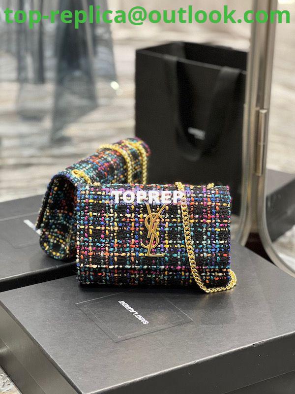 Replica YSL Saint Laurent Kate Chain Wallet With Tassel In Multicolour Tweed 452159 2 Replica YSL Saint Laurent Kate Chain Wallet With Tassel In Multicolour Tweed 452159 2