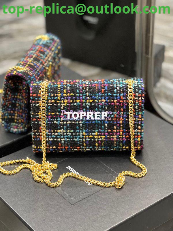 Replica YSL Saint Laurent Kate Chain Wallet With Tassel In Multicolour Tweed 452159 5 Replica YSL Saint Laurent Kate Chain Wallet With Tassel In Multicolour Tweed 452159 5
