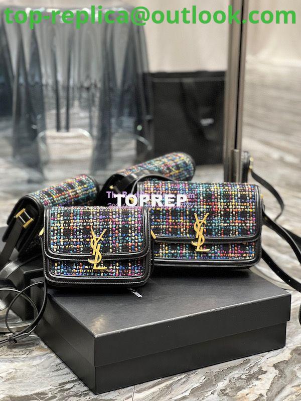 Replica YSL Saint Laurent Solferino Soft Satchel In Multicolour Tweed 635025 Replica YSL Saint Laurent Solferino Soft Satchel In Multicolour Tweed 635025