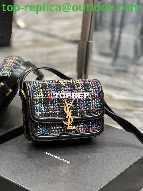 Replica YSL Saint Laurent Solferino Soft Satchel In Multicolour Tweed 635025 3 Replica YSL Saint Laurent Solferino Soft Satchel In Multicolour Tweed 635025 3