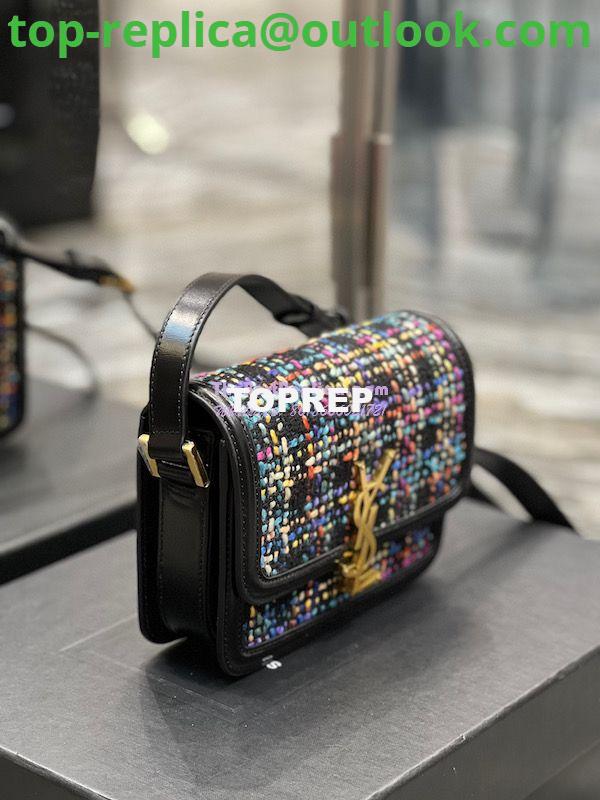Replica YSL Saint Laurent Solferino Soft Satchel In Multicolour Tweed 635025 4 Replica YSL Saint Laurent Solferino Soft Satchel In Multicolour Tweed 635025 4