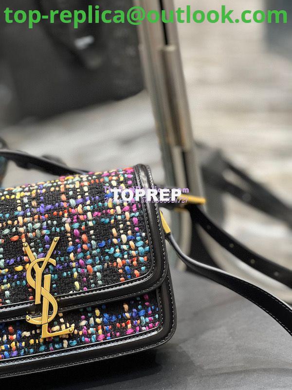 Replica YSL Saint Laurent Solferino Soft Satchel In Multicolour Tweed 635025 6 Replica YSL Saint Laurent Solferino Soft Satchel In Multicolour Tweed 635025 6