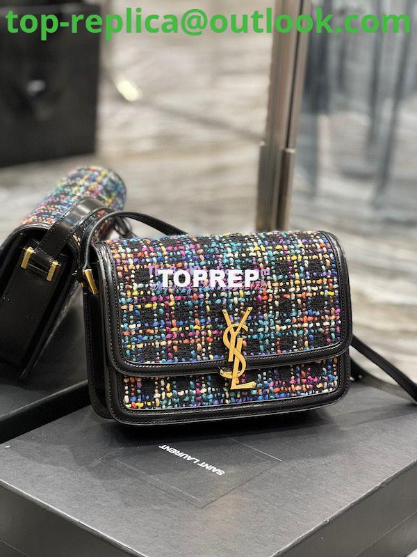 Replica YSL Saint Laurent Solferino Soft Satchel In Multicolour Tweed 635025 13 Replica YSL Saint Laurent Solferino Soft Satchel In Multicolour Tweed 635025 13