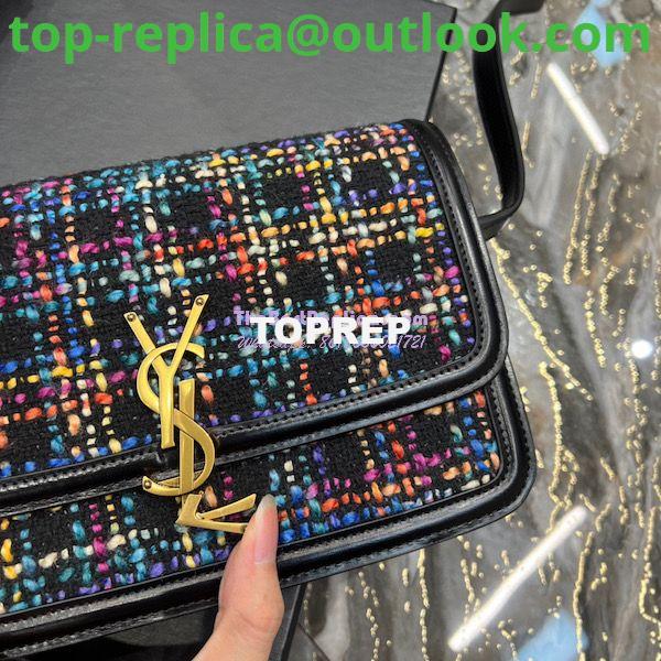 Replica YSL Saint Laurent Solferino Soft Satchel In Multicolour Tweed 635025 16 Replica YSL Saint Laurent Solferino Soft Satchel In Multicolour Tweed 635025 16
