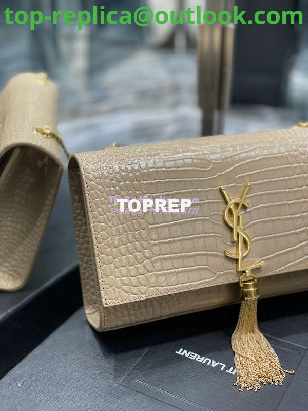 Replica YSL Classic Medium Kate Monogram Saint Laurent Tassel Satchel In Beige Crocodile Embossed Shiny Leather 354119 3 Replica YSL Classic Medium Kate Monogram Saint Laurent Tassel Satchel In Beige Crocodile Embossed Shiny Leather 354119 3